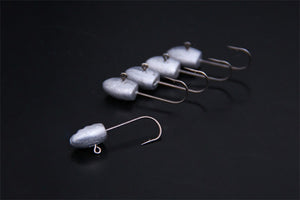 10PCS Exposed Lead Jig Head Hooks