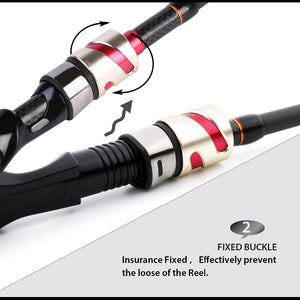 4 sections Carbon Fiber Baitcasting Rod & Reel Combo Set