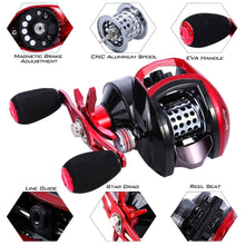 Load image into Gallery viewer, 4 sections Carbon Fiber Baitcasting Rod &amp; Reel Combo Set