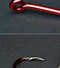 Load image into Gallery viewer, DARK RED Bend Mouth Triangular Fast Attack Fishing Hooks