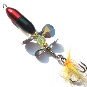 Rotating Sequins Feathered Fishing Lure