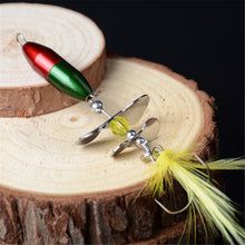 Load image into Gallery viewer, Rotating Sequins Feathered Fishing Lure