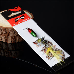 Rotating Sequins Feathered Fishing Lure