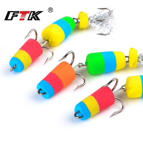 4PCS Soft Swim Popper Lures