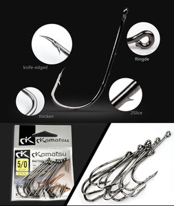 Knife-edged Barbed BaitHolder Fishing Hooks