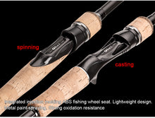 Load image into Gallery viewer, 3-section Baitcasting Travel Fishing Rod