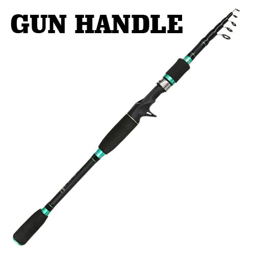 Carbon Straight/Gun Handle Telescopic Fishing Pole