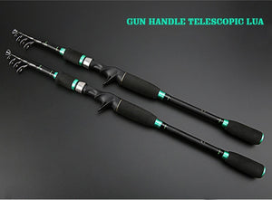 Carbon Straight/Gun Handle Telescopic Fishing Pole