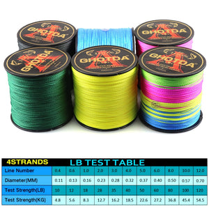 YELLOW Stunning 4 Strands Fishing Line