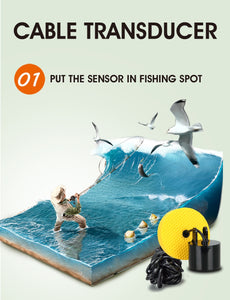 Portable Sonar Fish Finder and Transducer Combo