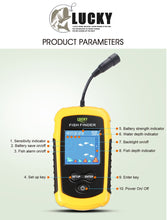 Load image into Gallery viewer, Portable Sonar Fish Finder and Transducer Combo