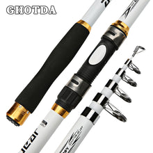 Load image into Gallery viewer, Carbon Fiber Telescopic Fishing Pole