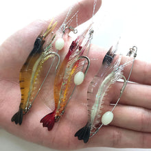 Load image into Gallery viewer, 5PCS Glowing Shrimp Soft Lures