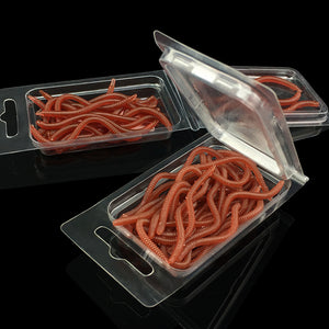 20PCS Red Simulation Fishing Earthworms