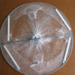 Portable 4-Hole Round Shrimp Trap Fishing Net