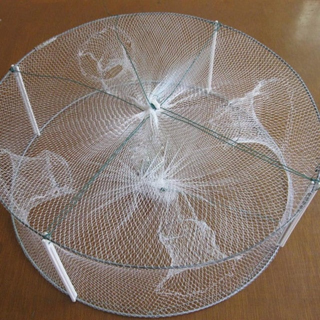 Portable 4-Hole Round Shrimp Trap Fishing Net