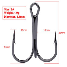 Load image into Gallery viewer, 10PCS Fishing Treble Overturned Hooks