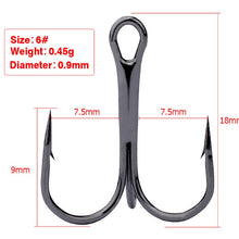 Load image into Gallery viewer, 10PCS Fishing Treble Overturned Hooks