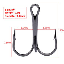 Load image into Gallery viewer, 10PCS Fishing Treble Overturned Hooks