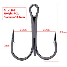 Load image into Gallery viewer, 10PCS Fishing Treble Overturned Hooks