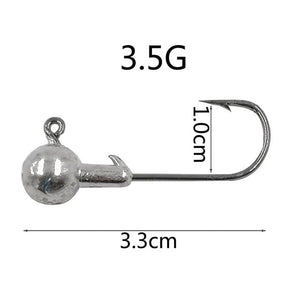 10PCS Spherical Lead Head Hooks