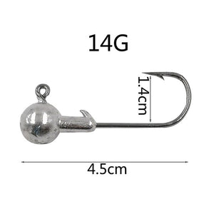 10PCS Spherical Lead Head Hooks